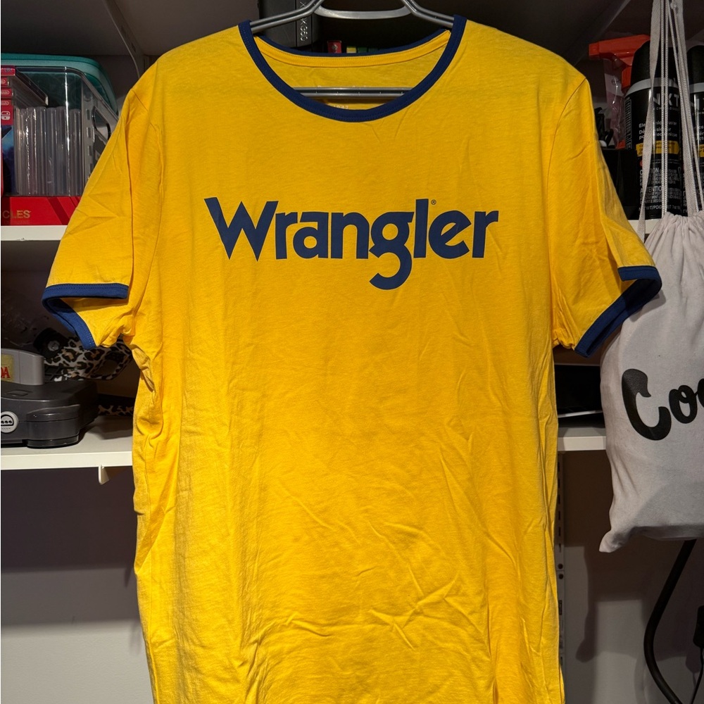 Wrangler Yellow and Blue Short Sleeve Tee